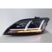 AUDI TT 06-09 Black Projector Head Lamp with Light Bar ( MK3 Style )